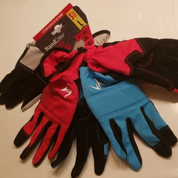Utility Work Gloves 3 Pair Included Synthetic Leather - Picture 9 of 16